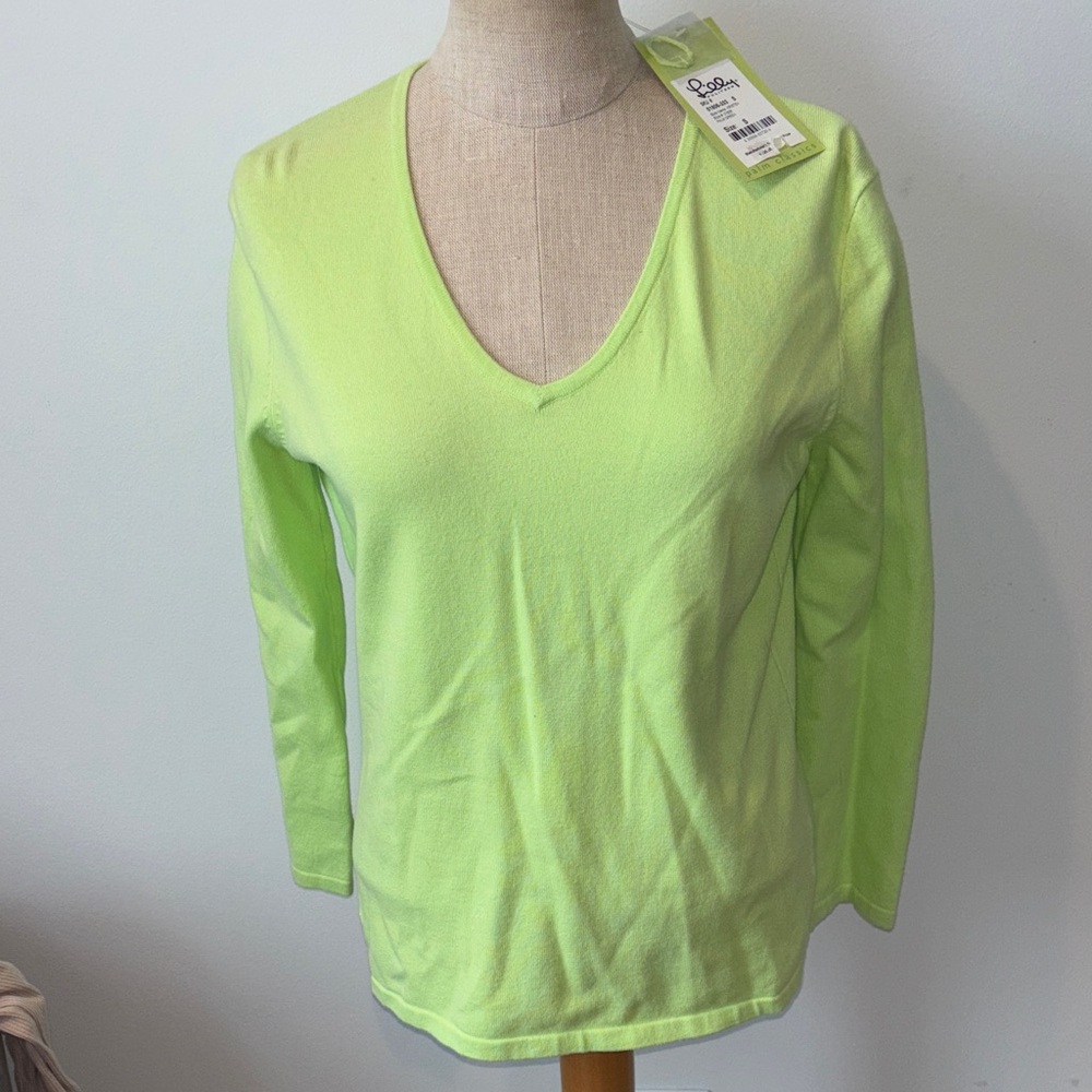 Lilly Pulitzer Palm Green Kristen top size small NWT